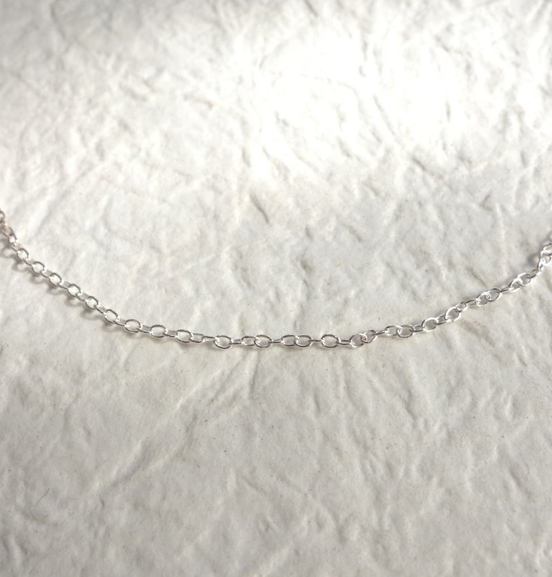 Sterling silver chain - very fine, 16吋/18吋, chain width 1 mm (for pendant) - Necklaces - Other Metals Silver
