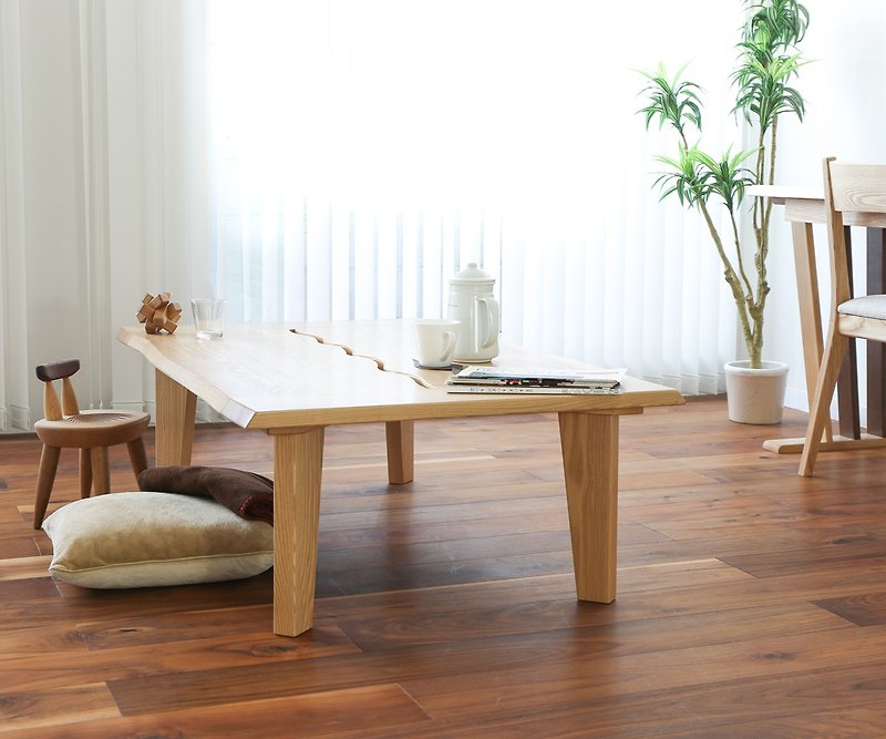 旭川家具 よしの工芸 森の詩 フロアーテーブル スリット - 机・テーブル - 木製 ブラウン