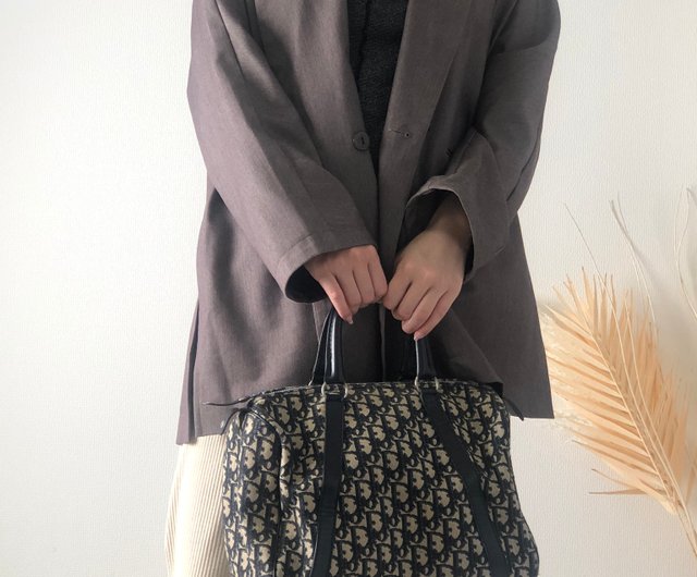 ChristianDior トロッターハンドバッグ レザー ジャガード Christian Dior Dior クリスチャンディオール バッグ ジャガード