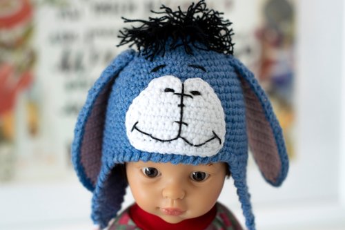 パオラ・レイナ人形用のピグレットとロバの帽子、メドウドールズ