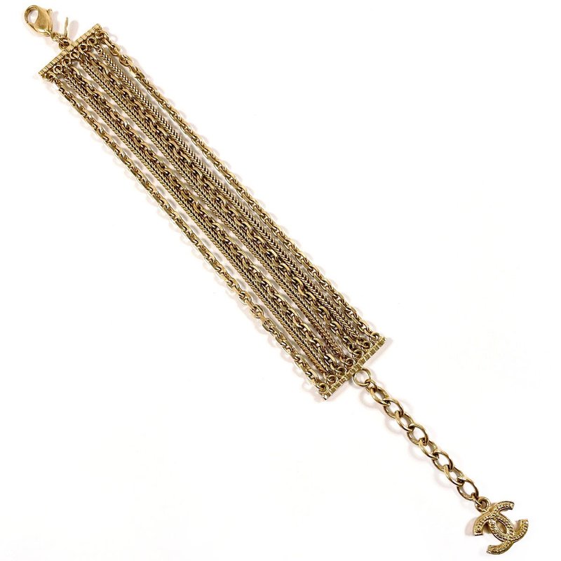 【日本直送 中古美品】シャネル CHANEL ブレスレット ココマーク チェーンブレス ヴィンテージ アクセサリー メタル ゴールド 07 P - 手鍊/手環 - 貴金屬 金色