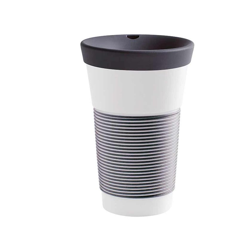 摩登系列-470ml含蓋隨行杯-深邃黑-原廠盒裝 - 咖啡杯 - 瓷 黑色