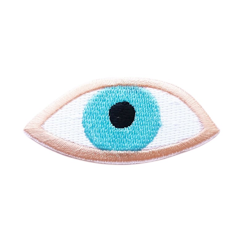 Timo eye - embroidered patch - เข็มกลัด/พิน - งานปัก สีเหลือง
