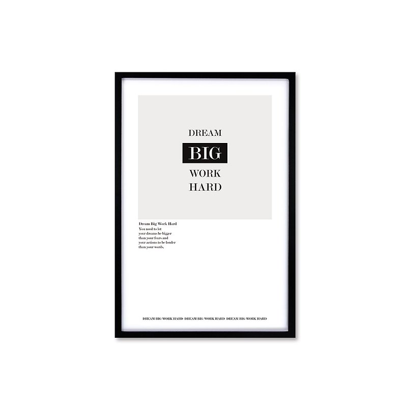 iINDOORS Decorative Frame Dream Big Work Hard Magazine Black 63x43cm Wall Decor - กรอบรูป - ไม้ สีดำ