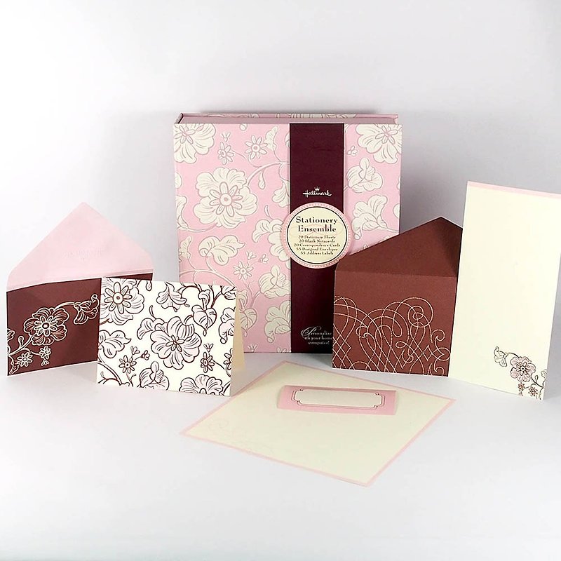 古典粉彩卡片禮盒3款共60入 附造型貼紙【Hallmark-卡片 盒卡】