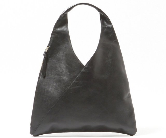 DOFFJASON ★ Cowhide Triangle Bag Japanese fashion triangle lightweight cowhide hand/shoulder