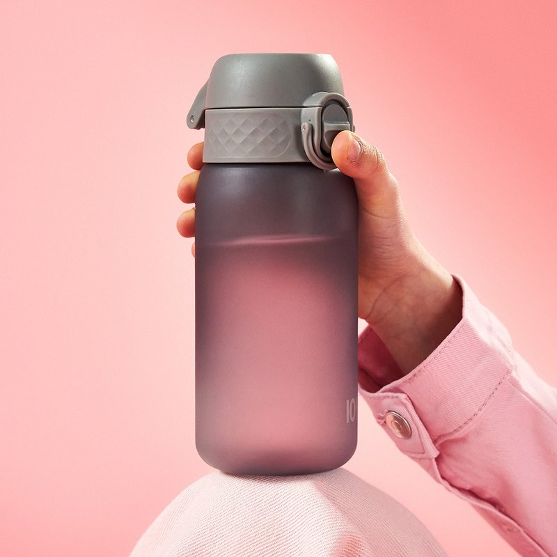 ION8 Small 運動休閒水壺 I8RF350 / 素面款 (收納扣環) 350ml - 水瓶/水壺 - 塑膠 灰色