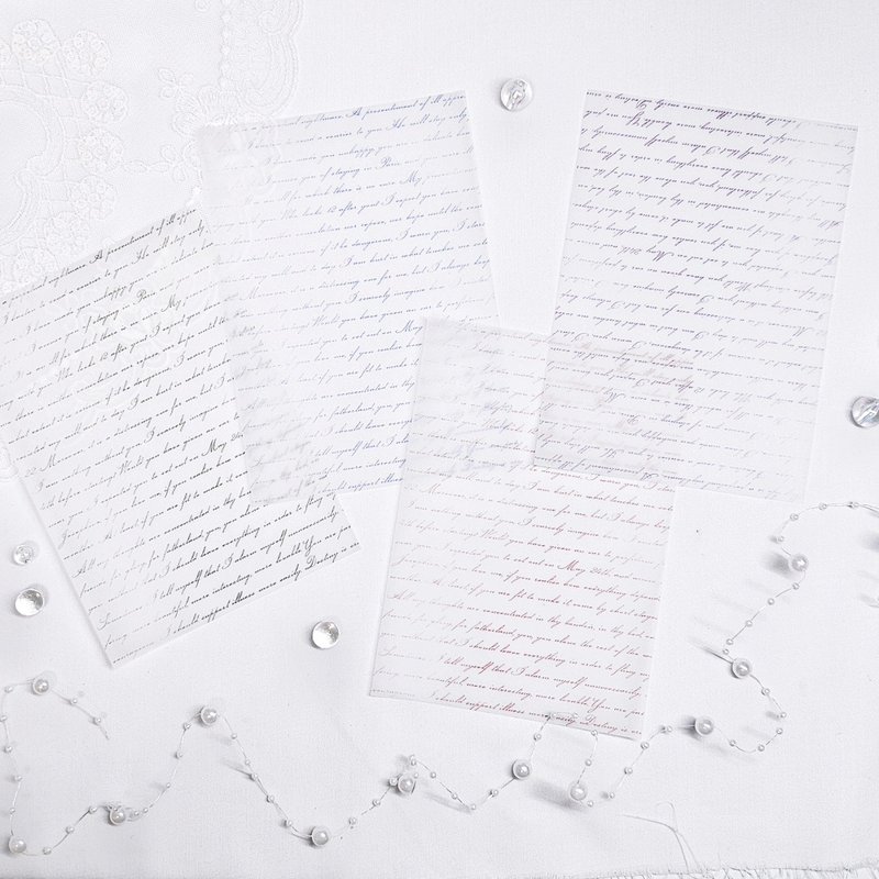 Tracing paper lettering pack - 貼紙 - 紙 