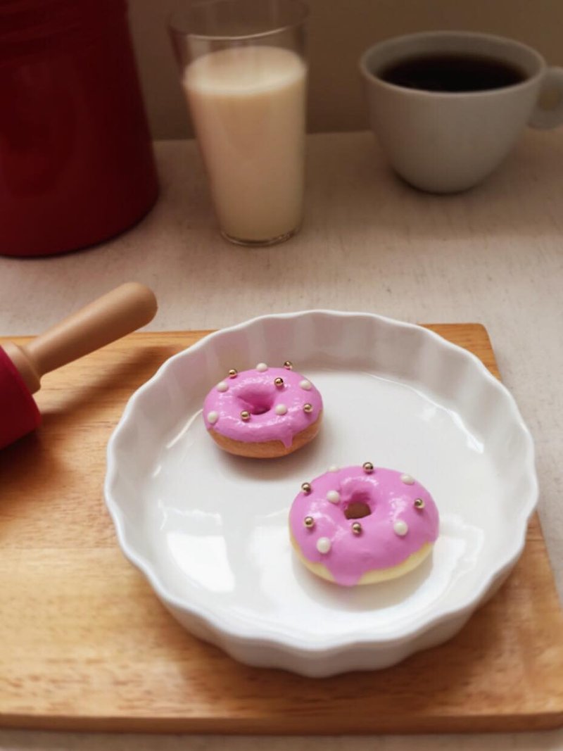 Pocket Bread Magnet-Strawberry Milkshake Donuts - แม็กเน็ต - อาหารสด สึชมพู