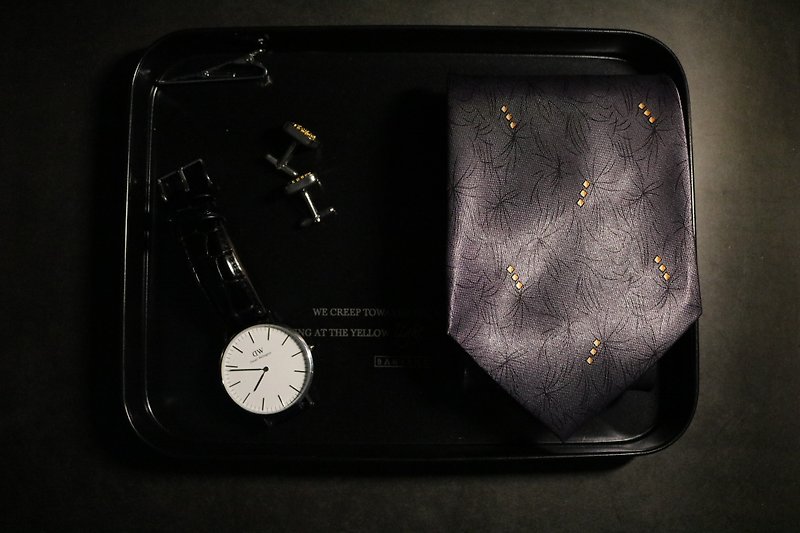Purple dandelion tie formal gentleman necktie
