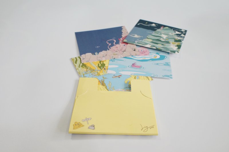 Xiaoliuqiu illustrated postcard set of 8 pieces, customizable style - Cards & Postcards - Paper 