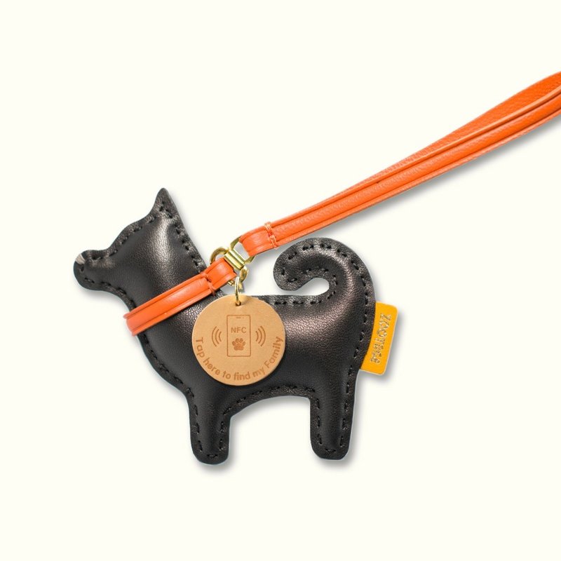 Earth Dog (Black) Leather Pendant - Includes NFC - Other - Genuine Leather Black