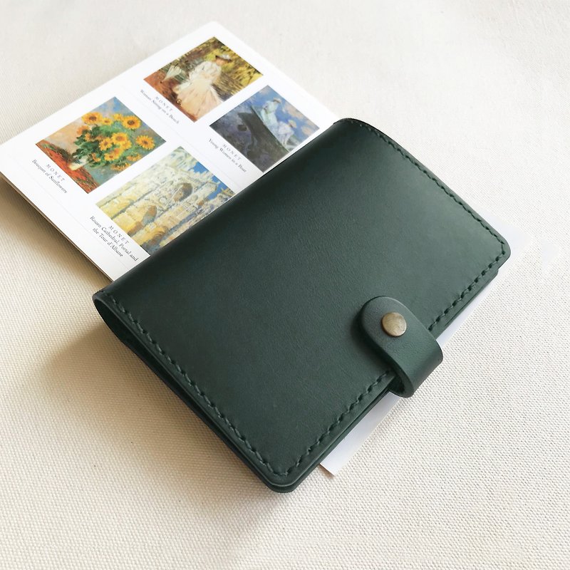 Bambini Leather Passport Holder - Graphite Black/Nautical Blue/British Racing Green Customized Gift - Passport Holders & Cases - Genuine Leather Black