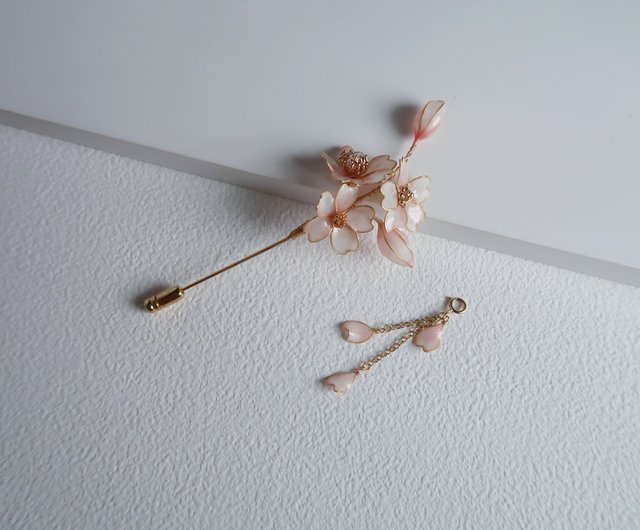 Cherry on sale blossom brooch