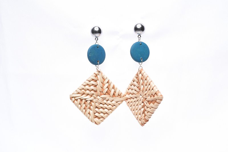 3D handmade bamboo braided earrings