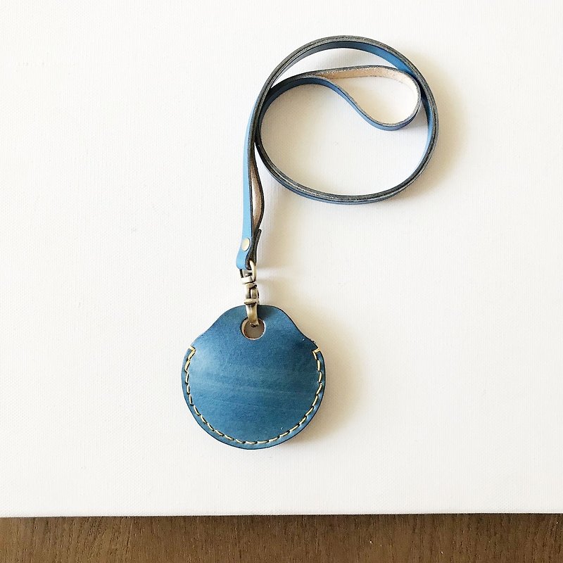 GOGORO鑰匙套+頸繩_天空藍 - 鑰匙圈/鑰匙包 - 真皮 多色
