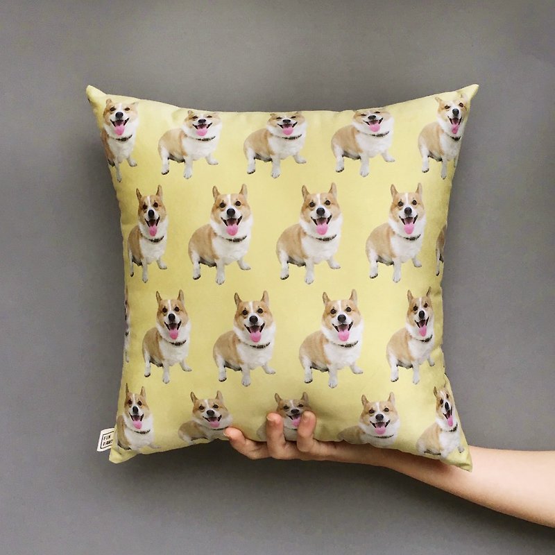 FunPrint 【customize】 Pet Pattern Pillow - หมอน - วัสดุอื่นๆ สีส้ม