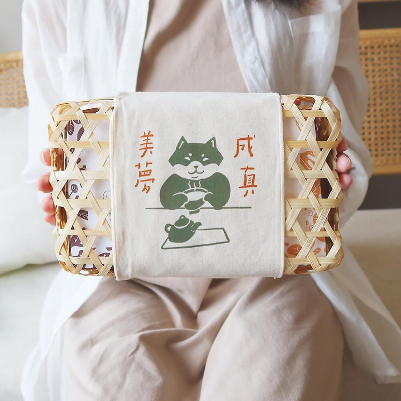 Gift | Dream Come True Gift Box [Caffeine-Free Chinese Herbal Healthy Tea 20 pieces] Bamboo woven for charity - อาหารเสริมและผลิตภัณฑ์สุขภาพ - อาหารสด สีใส