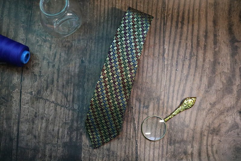 金色菱格复古领带正装商务百搭Neckties - 領帶/領帶夾 - 聚酯纖維 多色