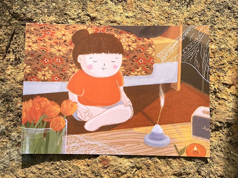 [Life is good and bad, I hope we can learn to let go] Illustrated postcard - Cards & Postcards - Paper Multicolor