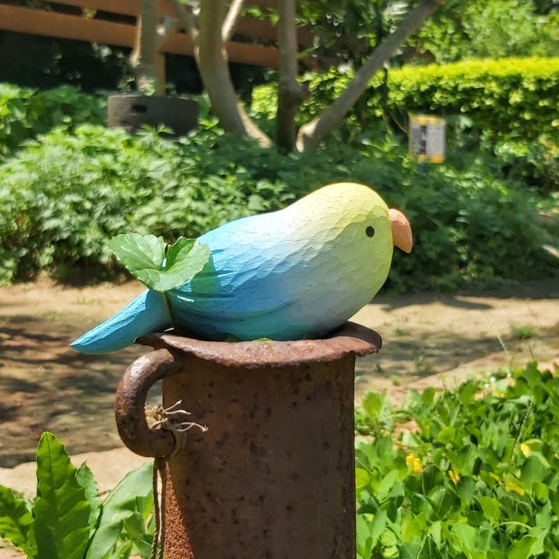 虎皮鸚鵡 木雕(需訂購) - 公仔/玩偶 - 木頭 多色