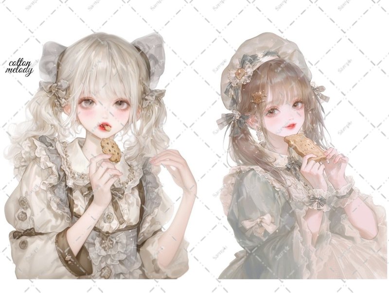 [Limited] Original sticker no. SB10 // Collaboration with nene Patisserie Melody character sticker cottonmelody - สติกเกอร์ - กระดาษ 