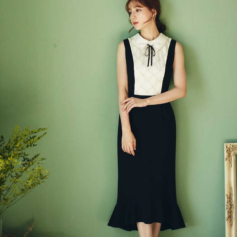 T-Princess Anne elegant dress - One Piece Dresses - Polyester Black