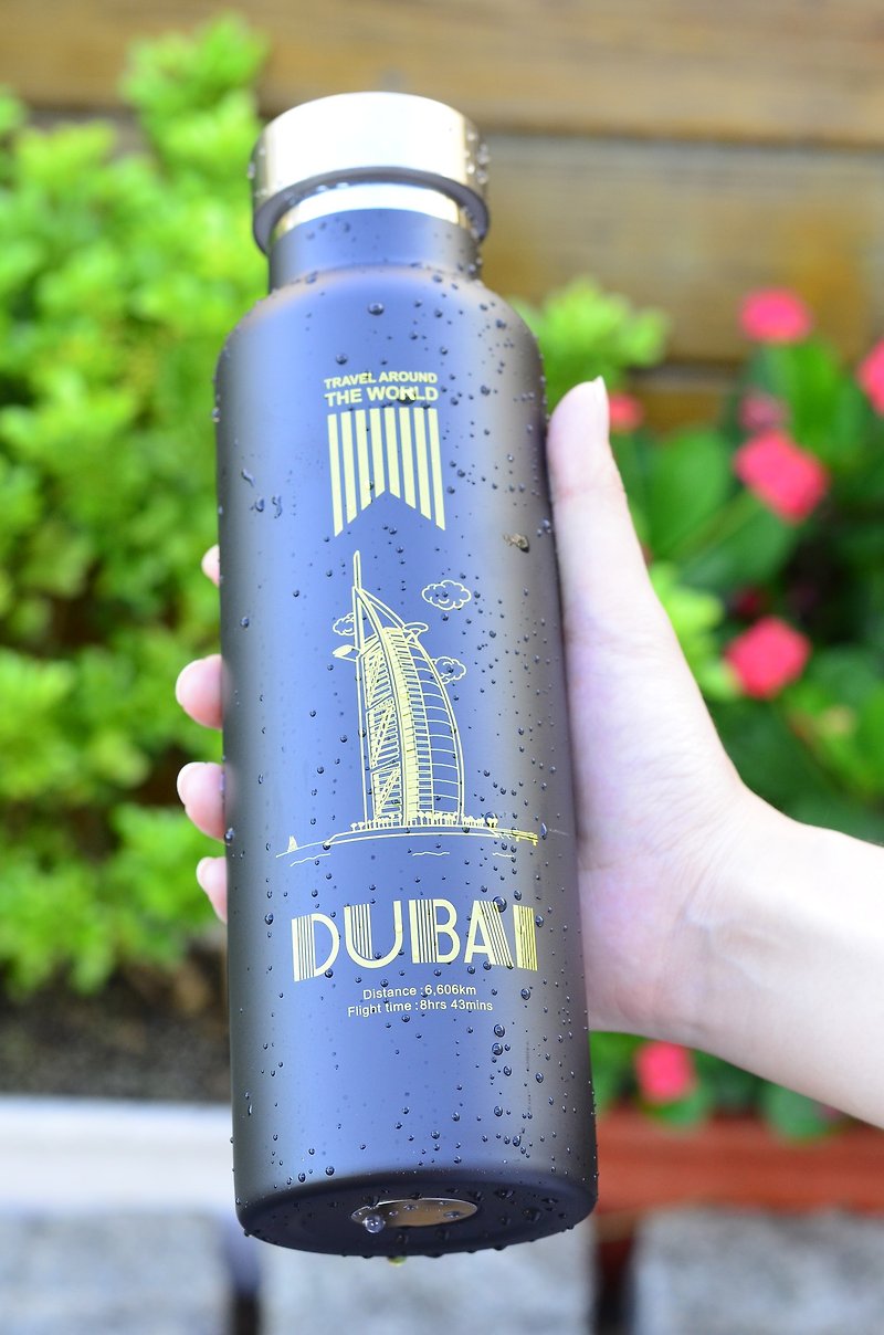 【Welfare goods】 micro-blemish @ half-price clearance @ Driver long-life steel vacuum flask vacuum flask (Dubai) 600ml - only this one - แก้วมัค/แก้วกาแฟ - โลหะ สีดำ