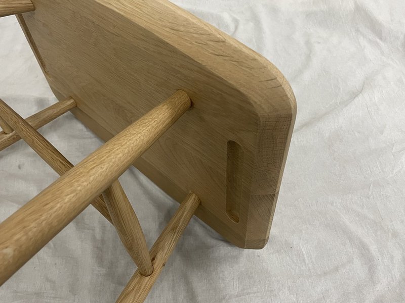 OAK 白橡木椭圓桌椅  茶几 邊桌 - 餐枱/書枱 - 木頭 卡其色