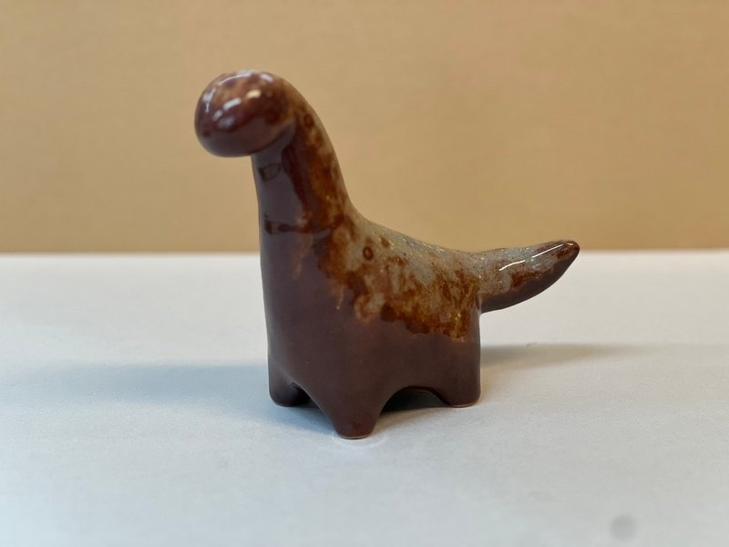 Cute brontosaurus - ของวางตกแต่ง - ดินเผา สีนำ้ตาล