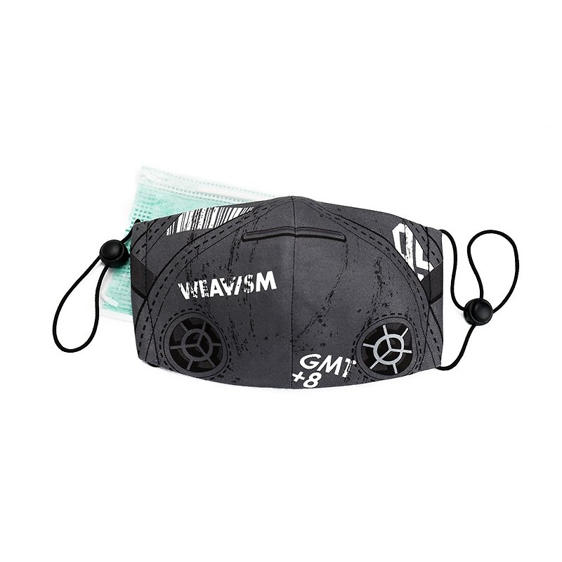 WEAVISM [Three-dimensional antibacterial 99.9% mask]-Gas mask - หน้ากาก - ผ้าฝ้าย/ผ้าลินิน สีเทา