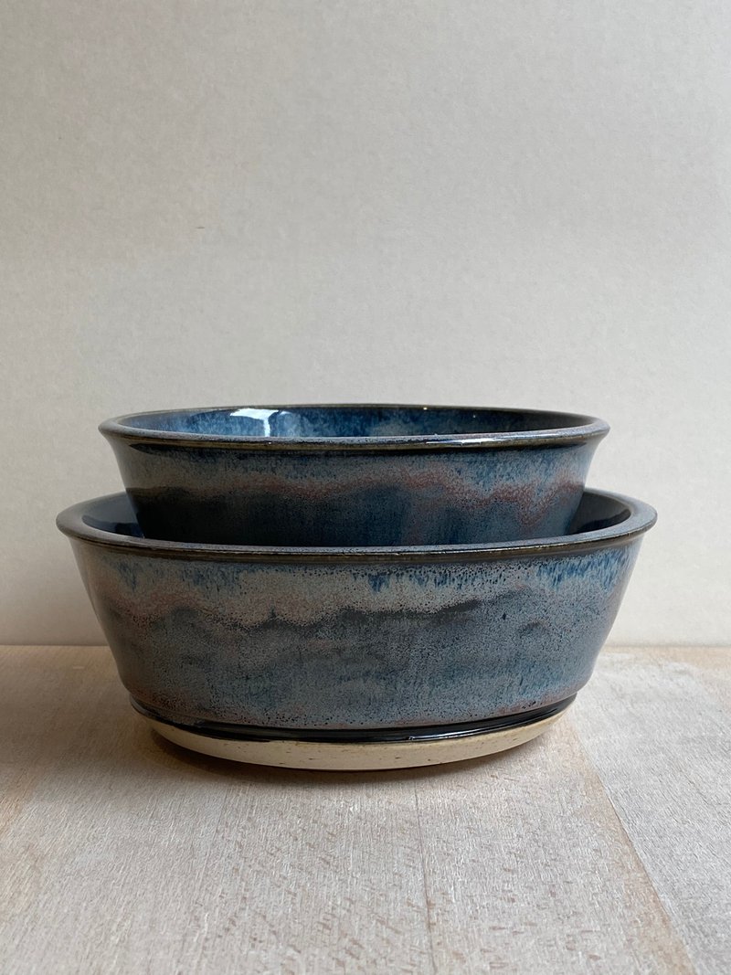 Buffer series | 藍丨手作陶器丨陶瓷碗 - 花瓶/花器 - 陶 藍色