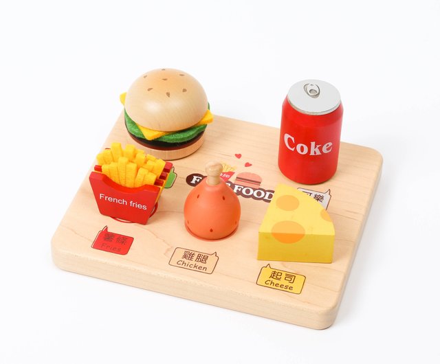 squirrel play wooden hamburger set