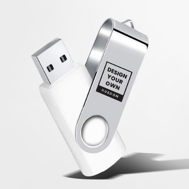 金屬旋轉USB/20個丨投標會議專用 - USB 隨身碟 - 其他金屬 白色