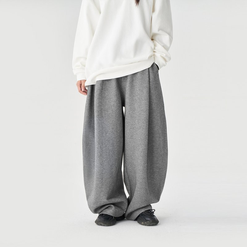 TopBasics 三口袋寬鬆衛褲 - 男長褲/休閒褲 - 棉．麻 灰色