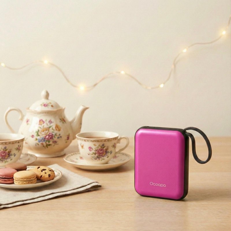 超迷你速熱暖手寶│Ocoopa UT5 Nano│長續航暖蛋-玫瑰紅 - 其他 - 其他金屬 