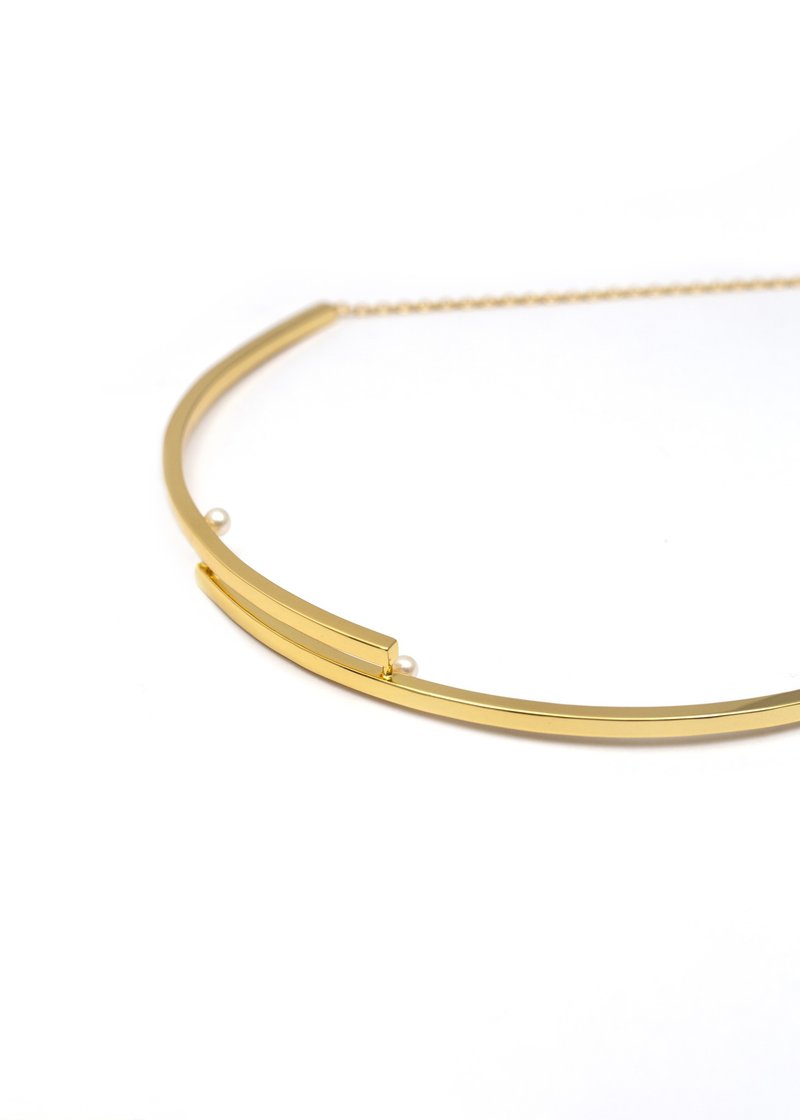 001.NECKLACE (Gold) - 項鍊 - 銅/黃銅 金色