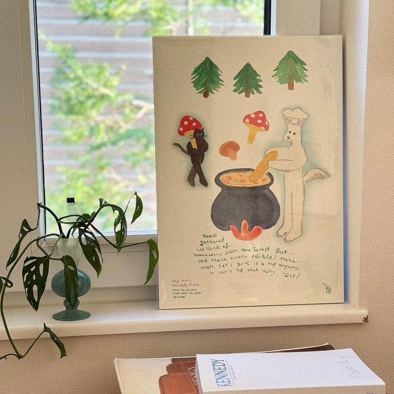 現貨 - 韓國 little room - 奇怪的蘑菇湯 A3 海報 - 海報/掛畫/掛布 - 紙 多色