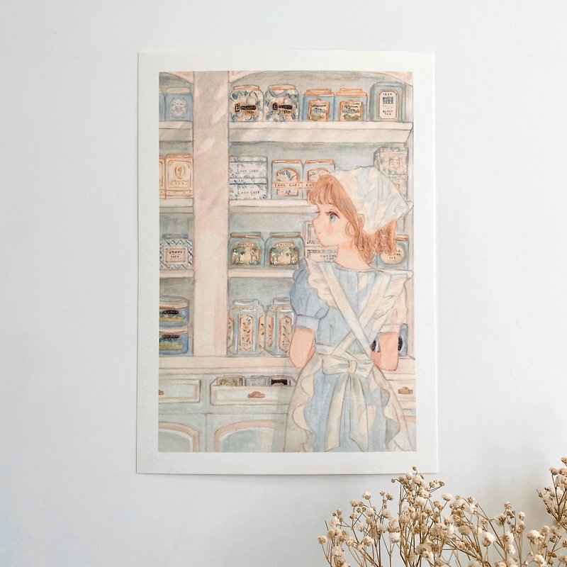 Art Print of Tea Cabinet - Cards & Postcards - Paper White