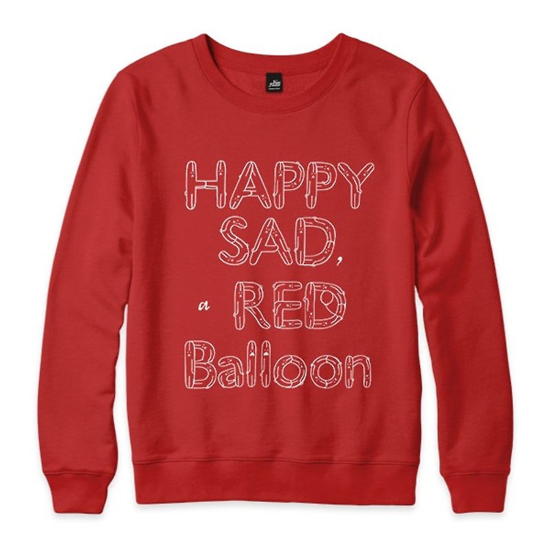 HAPPY SAD a RED Balloon-Red-Unisex University T - Men's T-Shirts & Tops - Cotton & Hemp Red