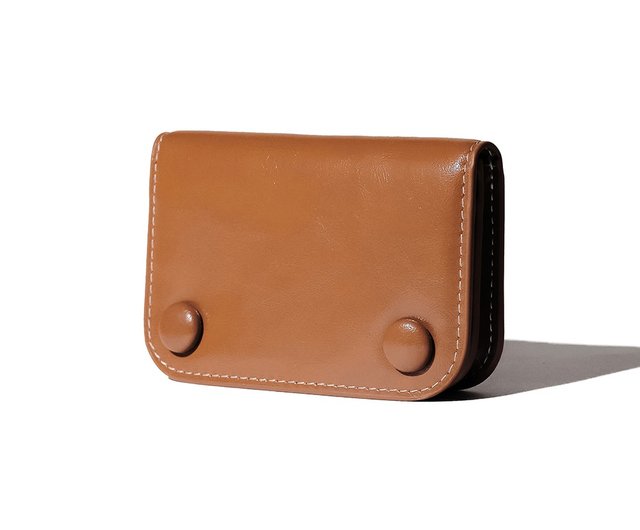DOT Compact Card Wallets cognac wood LEMASQUE｜錢包/皮夾