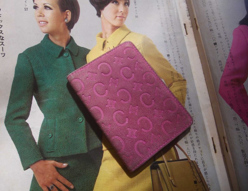 【老時光 OLD-TIME】早期二手古董皮製CELINE卡夾票夾名片夾 - 名片夾/名片盒 - 其他材質 