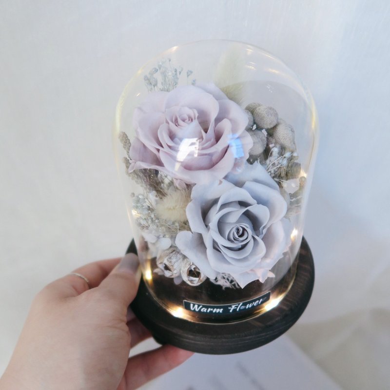 [Customized gift] Immortal glass cup-cold and warm | glass flower box/dry flower/immortal flower - Dried Flowers & Bouquets - Plants & Flowers Multicolor