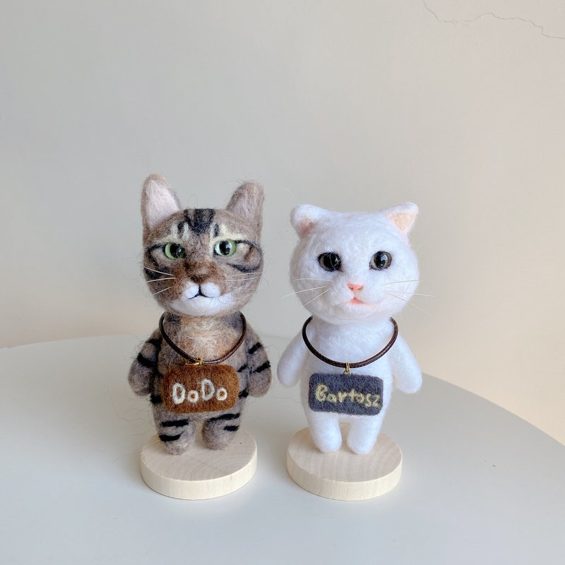 Pet whole body wool felt ornaments/with name tag/customized/dog/cat - หมอน - ขนแกะ 