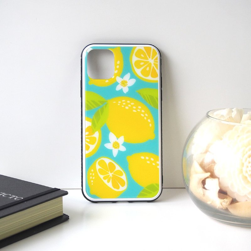 Tempered Glass iPhone Case - Lemon - - Phone Cases - Plastic Yellow