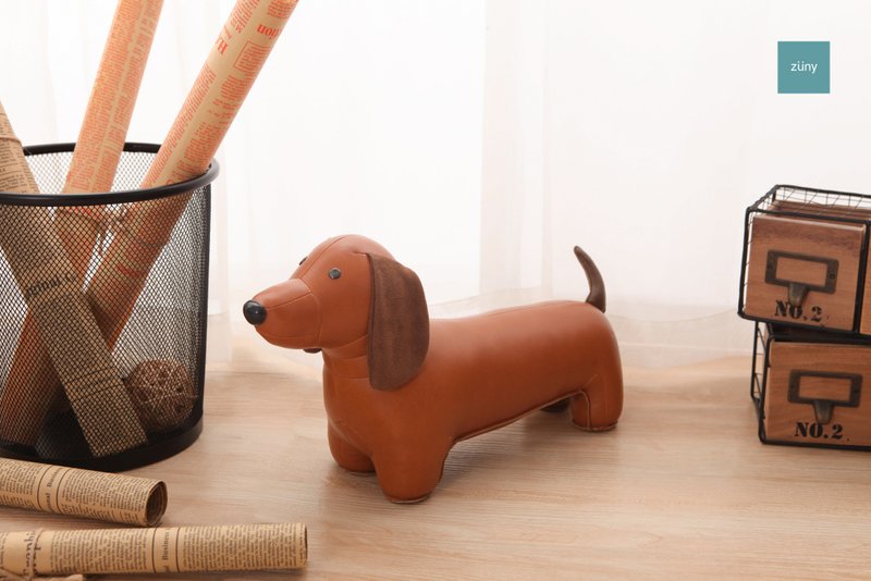【ドアストッパー】ダックスフンド Teckel オブジェ | 新年ギフト 幸運を招く 新築祝い 引越し祝い - 置物 - 合皮 多色