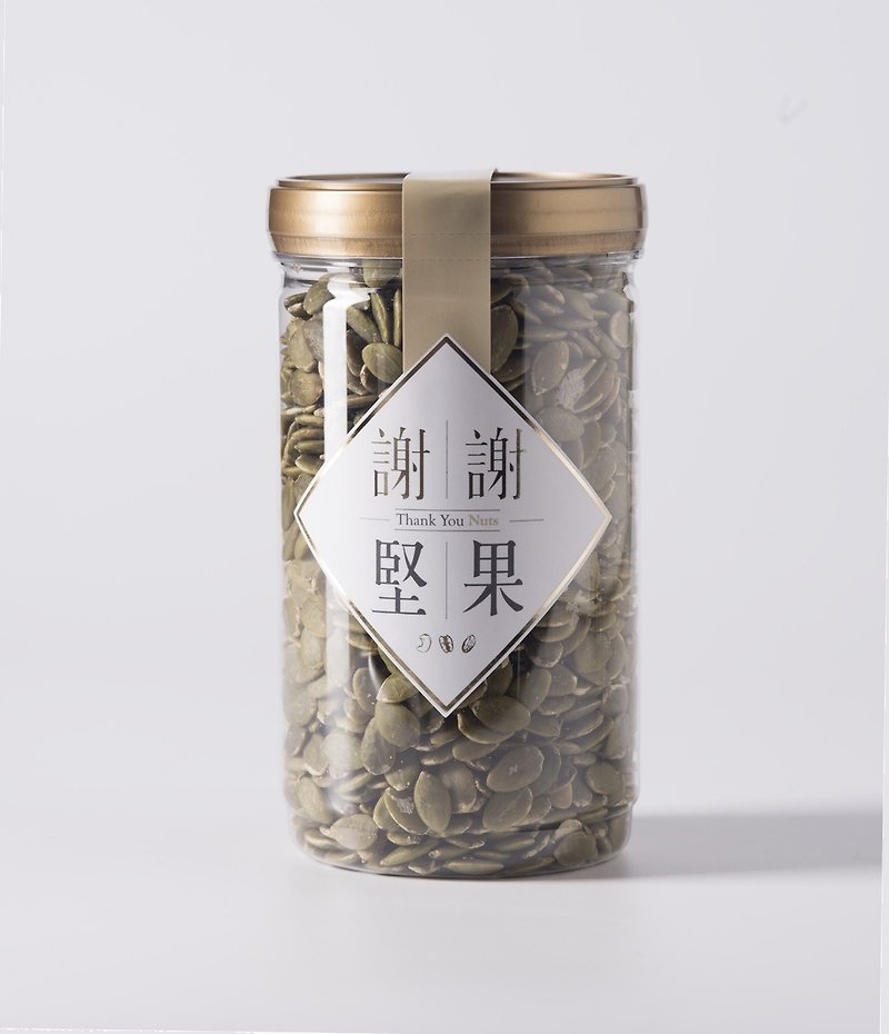 Plastic Nuts Gold - 【Pumpkin Seeds Original】(Sealed Jar)(Unflavored Nuts)(Plump Green Pumpkin Seeds)(Vegetarian)