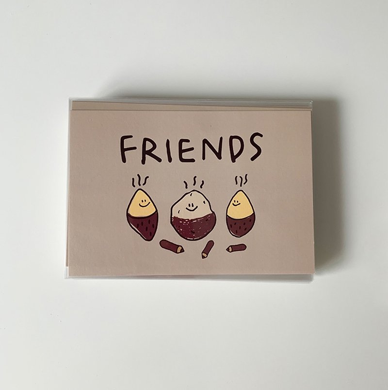 紙 心意卡/卡片 卡其色 - 【現貨】Kumi Friends Postcard 蕃薯 明信片