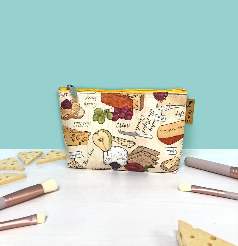 Sunny Bag-Multifunctional Cotton Stationery Bag/Cosmetic Bag-Cheese Date - กระเป๋าเครื่องสำอาง - วัสดุอื่นๆ 
