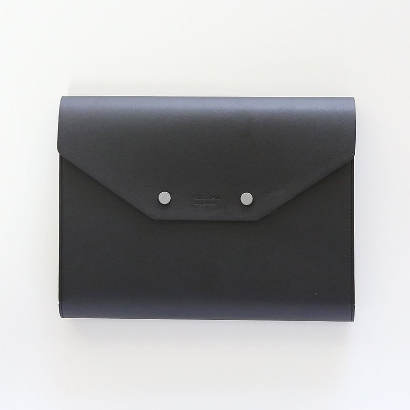 Funnymade adult storage A5 leather book cover - press button - very black, FNM35819 - ปกหนังสือ - หนังเทียม สีดำ